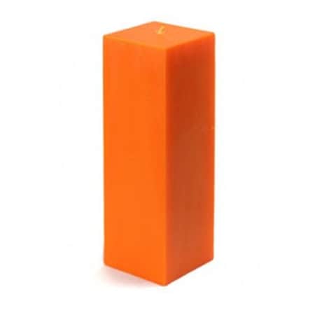 Zest Candle CPZ-154-12 3 x 9 in. Orange Square Pillar Candle, 12PK CPZ-154_12